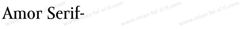 Amor Serif字体转换